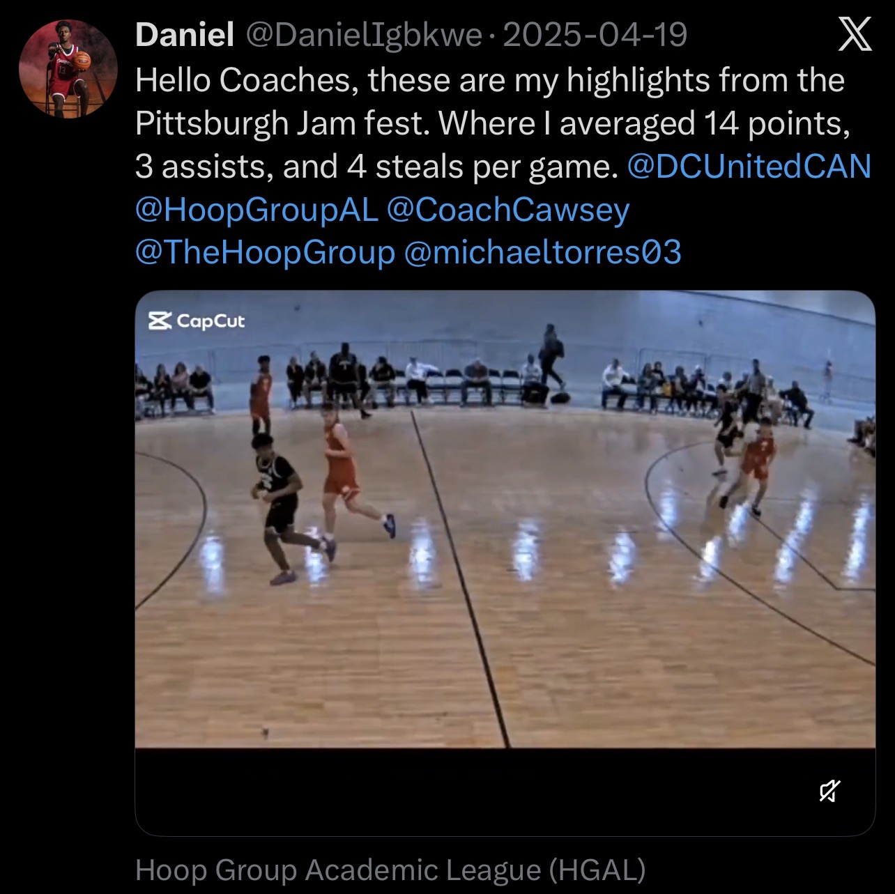 Daniel’s April 19, 2025 Pittsburgh Jam Fest highlight post and reported averages